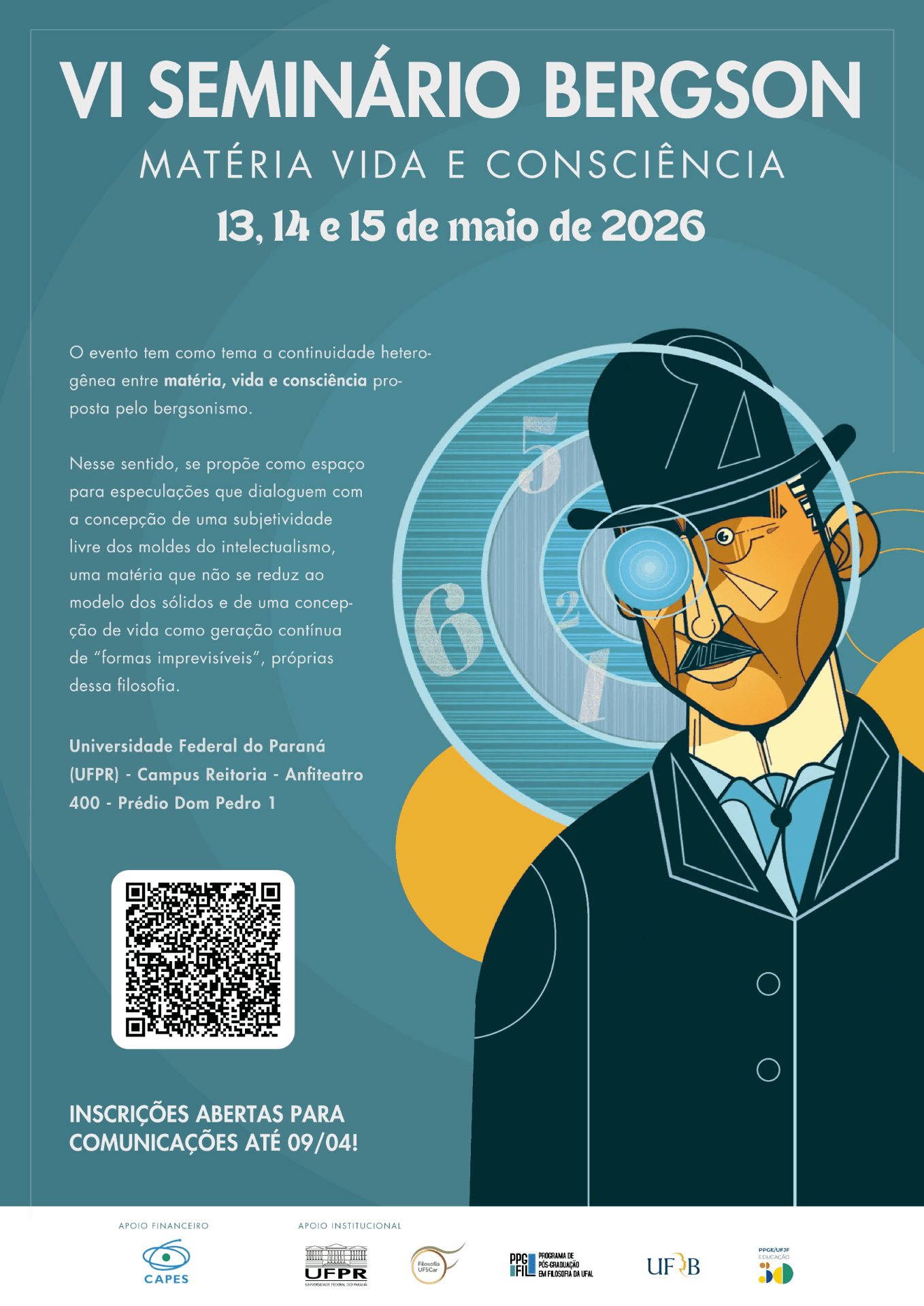 VI SEMINÁRIO BERGSON - Matéria, Vida e Consciência