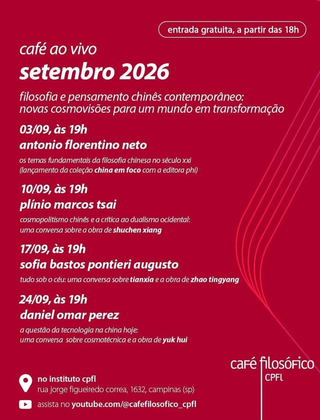 Café Filosófico: Ciclo de Palestras sobre Filosofia Chinesa Contemporânea (UFCA)