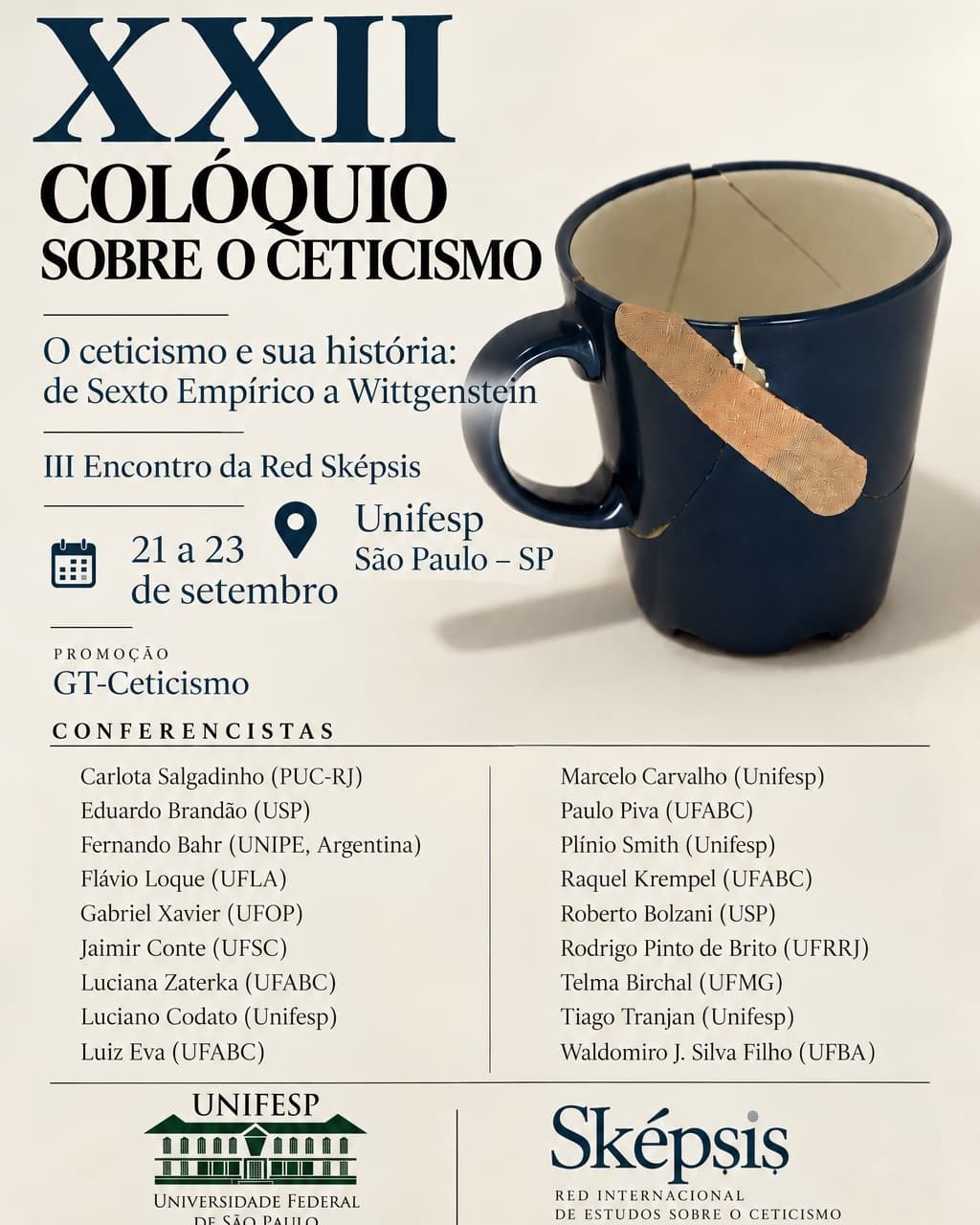 O Ceticismo e sua História: de Sexto Empírico a Wittgenstein (Sképsis/GT-Ceticismo Anpof)