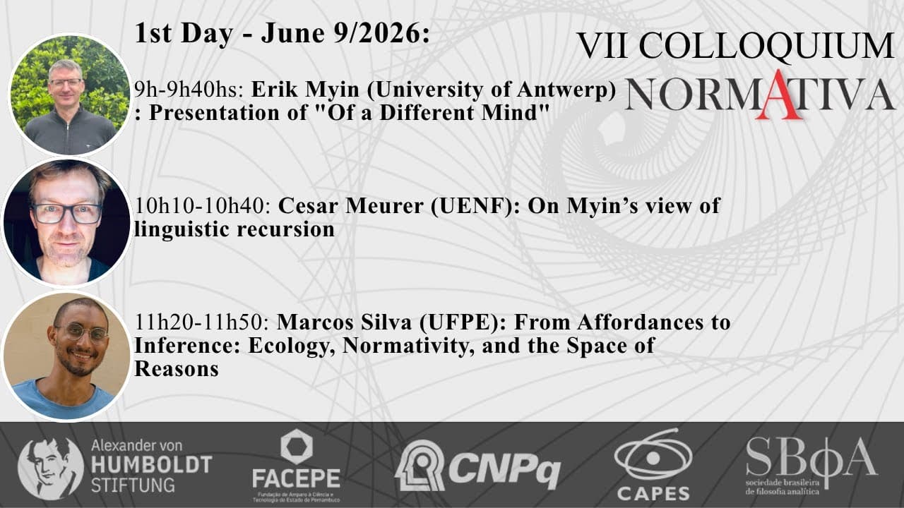 VII NormAtiva Colloquium, with Erik Myin (University of Antwerp) - 1st Day